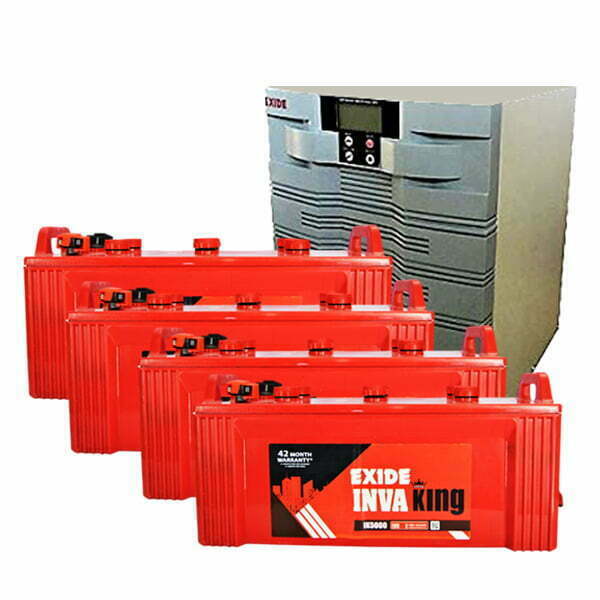 EXIDE 3.5KVA/48V Sinewave Home UPS And IK 5000 138Ah* 4nos Flat Plate  Battery – Battery Pro